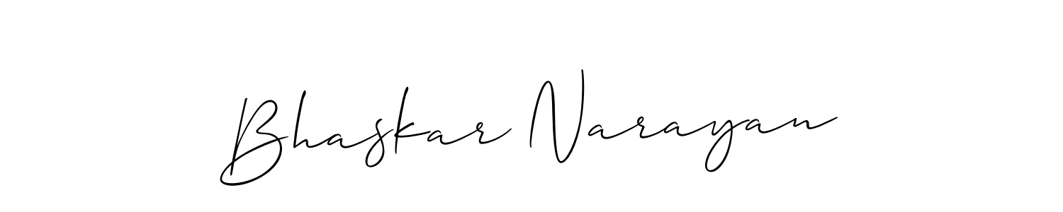 Design your own signature with our free online signature maker. With this signature software, you can create a handwritten (Allison_Script) signature for name Bhaskar Narayan. Bhaskar Narayan signature style 2 images and pictures png