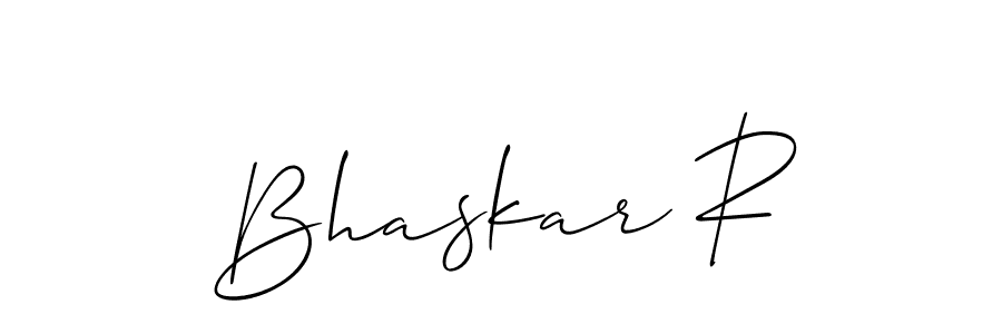 How to make Bhaskar R signature? Allison_Script is a professional autograph style. Create handwritten signature for Bhaskar R name. Bhaskar R signature style 2 images and pictures png