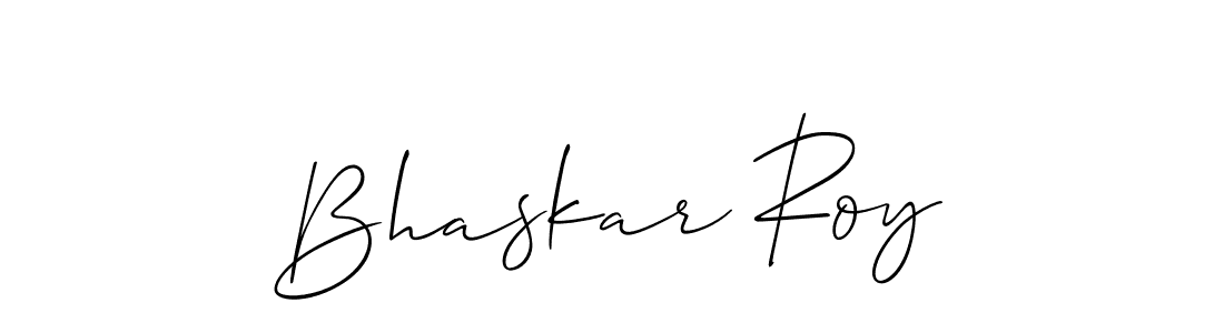 How to make Bhaskar Roy name signature. Use Allison_Script style for creating short signs online. This is the latest handwritten sign. Bhaskar Roy signature style 2 images and pictures png