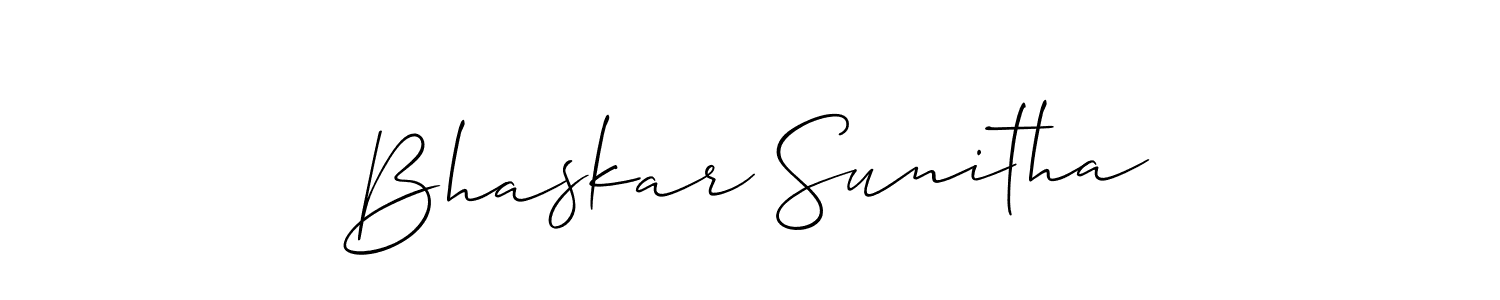 Also we have Bhaskar Sunitha name is the best signature style. Create professional handwritten signature collection using Allison_Script autograph style. Bhaskar Sunitha signature style 2 images and pictures png