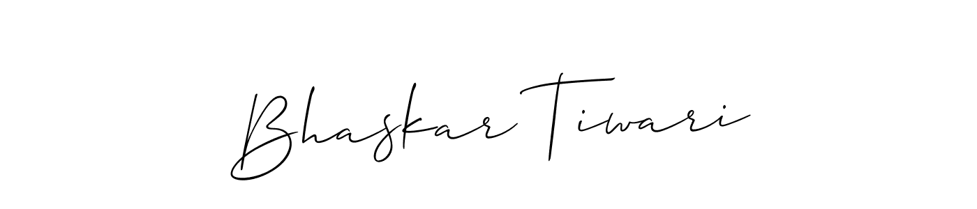 Allison_Script is a professional signature style that is perfect for those who want to add a touch of class to their signature. It is also a great choice for those who want to make their signature more unique. Get Bhaskar Tiwari name to fancy signature for free. Bhaskar Tiwari signature style 2 images and pictures png