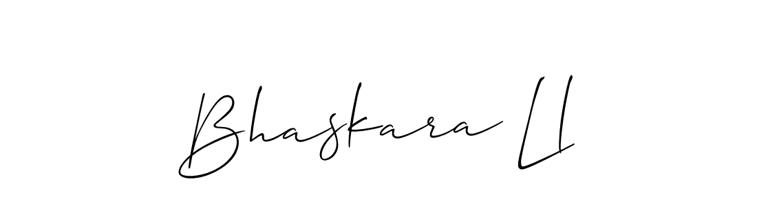 The best way (Allison_Script) to make a short signature is to pick only two or three words in your name. The name Bhaskara Ll include a total of six letters. For converting this name. Bhaskara Ll signature style 2 images and pictures png