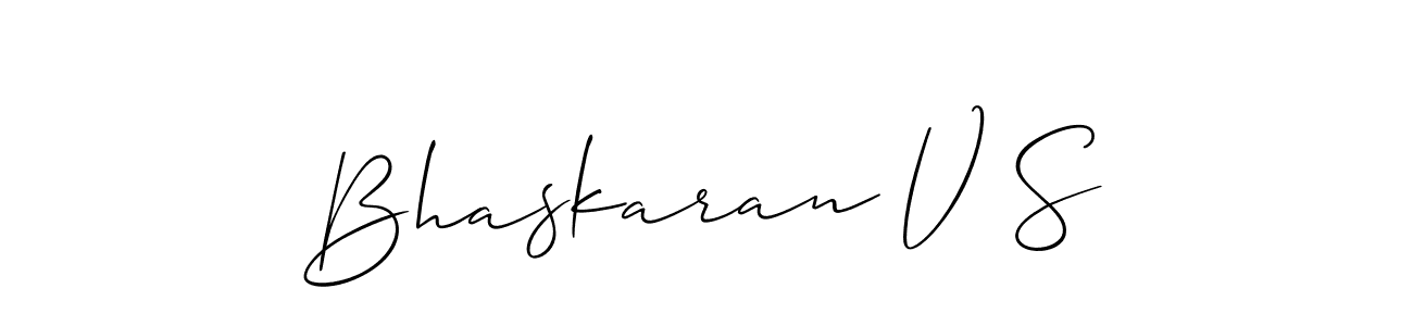 Use a signature maker to create a handwritten signature online. With this signature software, you can design (Allison_Script) your own signature for name Bhaskaran V S. Bhaskaran V S signature style 2 images and pictures png