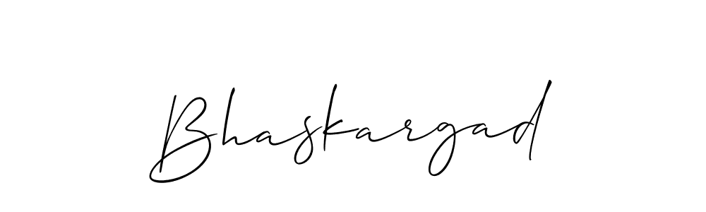 It looks lik you need a new signature style for name Bhaskargad. Design unique handwritten (Allison_Script) signature with our free signature maker in just a few clicks. Bhaskargad signature style 2 images and pictures png