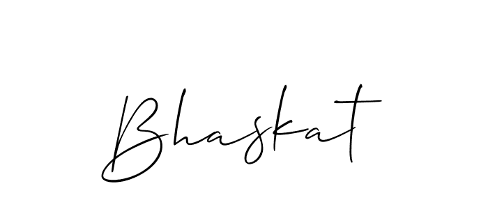 Make a beautiful signature design for name Bhaskat. With this signature (Allison_Script) style, you can create a handwritten signature for free. Bhaskat signature style 2 images and pictures png