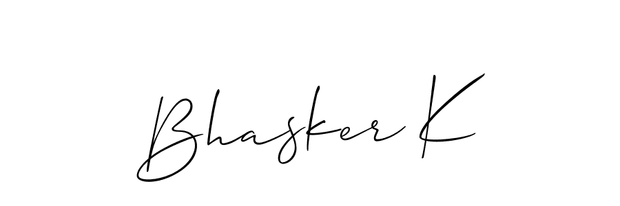 Allison_Script is a professional signature style that is perfect for those who want to add a touch of class to their signature. It is also a great choice for those who want to make their signature more unique. Get Bhasker K name to fancy signature for free. Bhasker K signature style 2 images and pictures png