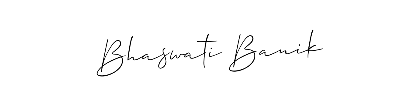 Also we have Bhaswati Banik name is the best signature style. Create professional handwritten signature collection using Allison_Script autograph style. Bhaswati Banik signature style 2 images and pictures png