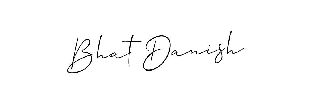 It looks lik you need a new signature style for name Bhat Danish. Design unique handwritten (Allison_Script) signature with our free signature maker in just a few clicks. Bhat Danish signature style 2 images and pictures png