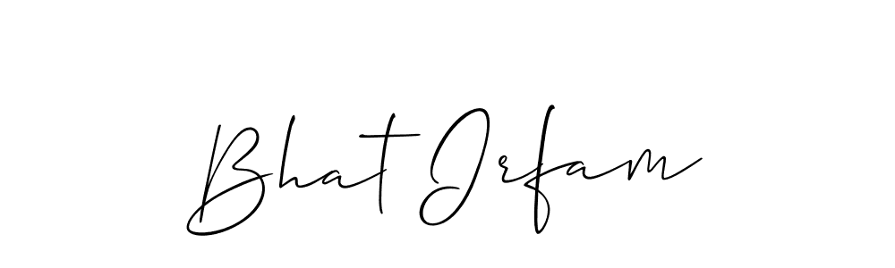 It looks lik you need a new signature style for name Bhat Irfam. Design unique handwritten (Allison_Script) signature with our free signature maker in just a few clicks. Bhat Irfam signature style 2 images and pictures png