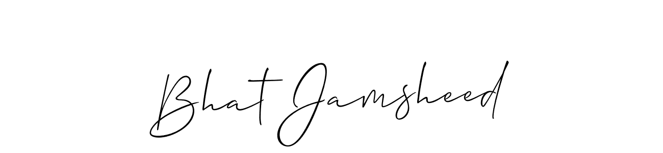 How to make Bhat Jamsheed name signature. Use Allison_Script style for creating short signs online. This is the latest handwritten sign. Bhat Jamsheed signature style 2 images and pictures png