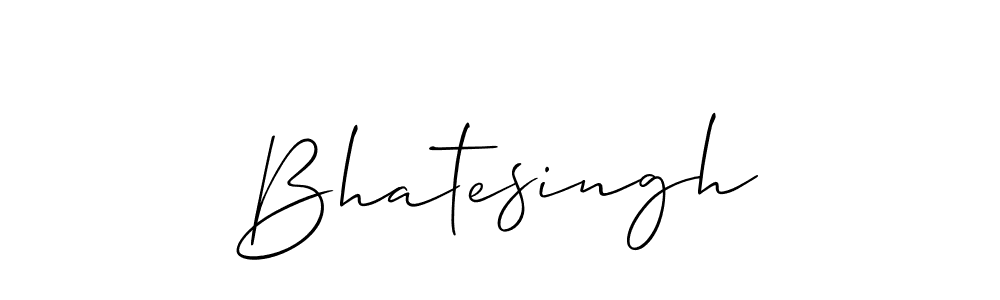 How to make Bhatesingh name signature. Use Allison_Script style for creating short signs online. This is the latest handwritten sign. Bhatesingh signature style 2 images and pictures png
