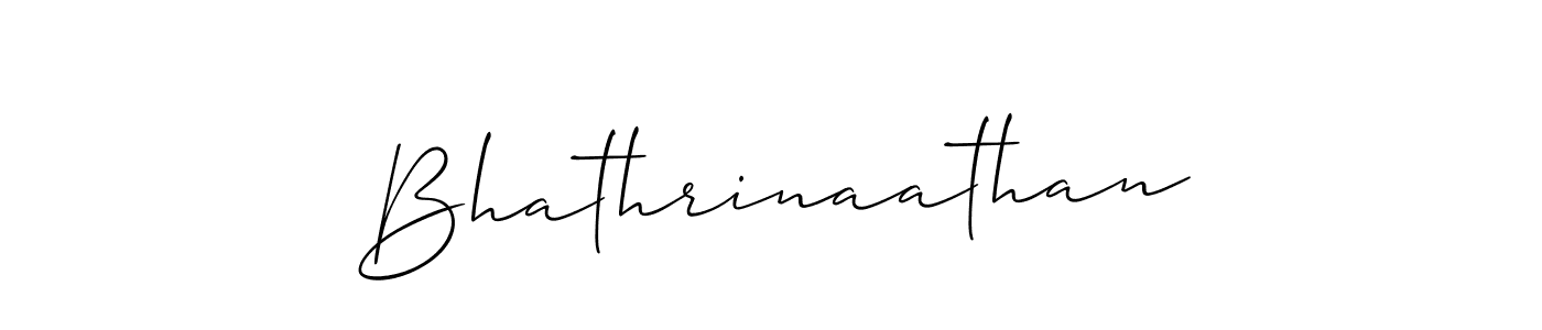 Allison_Script is a professional signature style that is perfect for those who want to add a touch of class to their signature. It is also a great choice for those who want to make their signature more unique. Get Bhathrinaathan name to fancy signature for free. Bhathrinaathan signature style 2 images and pictures png