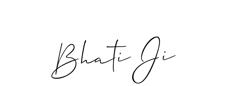 The best way (Allison_Script) to make a short signature is to pick only two or three words in your name. The name Bhati Ji include a total of six letters. For converting this name. Bhati Ji signature style 2 images and pictures png