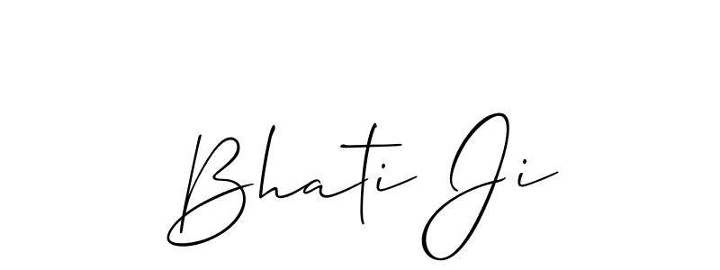 The best way (Allison_Script) to make a short signature is to pick only two or three words in your name. The name Bhati Ji include a total of six letters. For converting this name. Bhati Ji signature style 2 images and pictures png