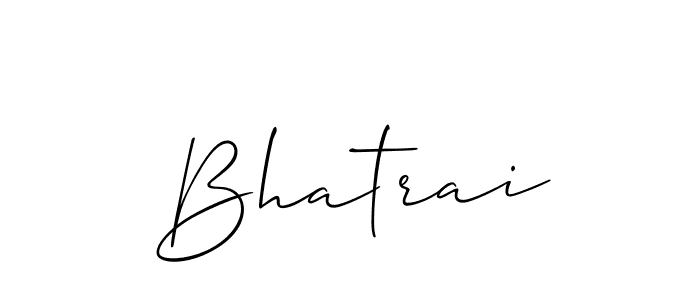 Create a beautiful signature design for name Bhatrai. With this signature (Allison_Script) fonts, you can make a handwritten signature for free. Bhatrai signature style 2 images and pictures png