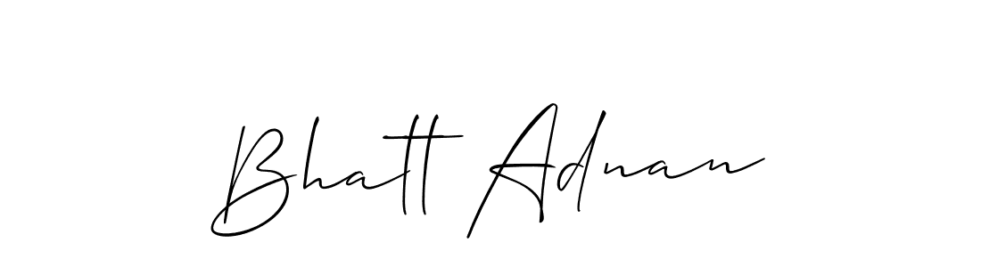 Use a signature maker to create a handwritten signature online. With this signature software, you can design (Allison_Script) your own signature for name Bhatt Adnan. Bhatt Adnan signature style 2 images and pictures png