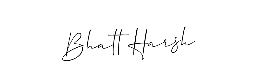 Best and Professional Signature Style for Bhatt Harsh. Allison_Script Best Signature Style Collection. Bhatt Harsh signature style 2 images and pictures png