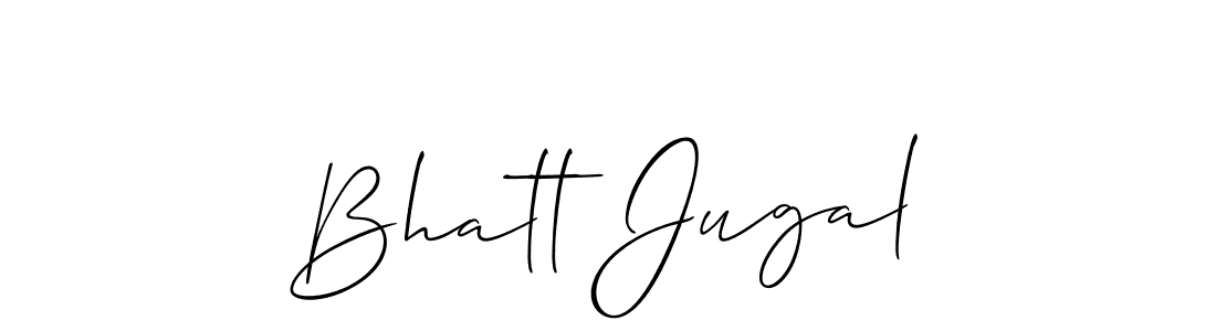 How to make Bhatt Jugal signature? Allison_Script is a professional autograph style. Create handwritten signature for Bhatt Jugal name. Bhatt Jugal signature style 2 images and pictures png