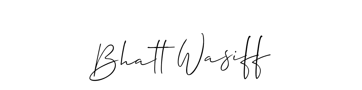 Also we have Bhatt Wasiff name is the best signature style. Create professional handwritten signature collection using Allison_Script autograph style. Bhatt Wasiff signature style 2 images and pictures png