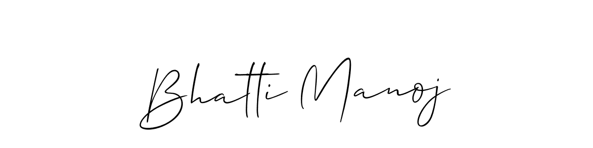 Make a short Bhatti Manoj signature style. Manage your documents anywhere anytime using Allison_Script. Create and add eSignatures, submit forms, share and send files easily. Bhatti Manoj signature style 2 images and pictures png