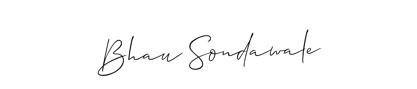 It looks lik you need a new signature style for name Bhau Sondawale. Design unique handwritten (Allison_Script) signature with our free signature maker in just a few clicks. Bhau Sondawale signature style 2 images and pictures png