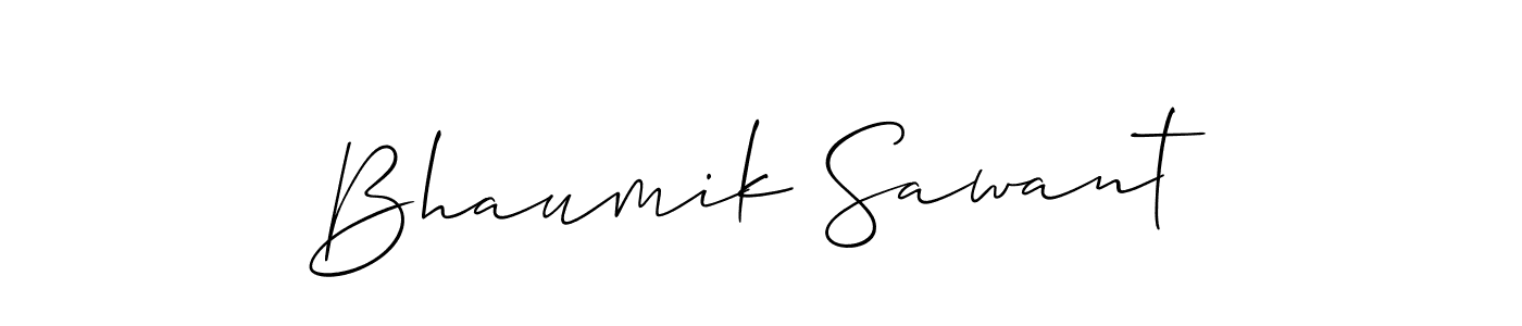 The best way (Allison_Script) to make a short signature is to pick only two or three words in your name. The name Bhaumik Sawant include a total of six letters. For converting this name. Bhaumik Sawant signature style 2 images and pictures png