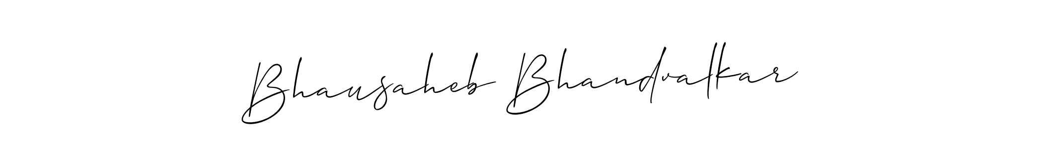 Allison_Script is a professional signature style that is perfect for those who want to add a touch of class to their signature. It is also a great choice for those who want to make their signature more unique. Get Bhausaheb Bhandvalkar name to fancy signature for free. Bhausaheb Bhandvalkar signature style 2 images and pictures png