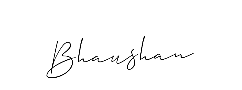 Use a signature maker to create a handwritten signature online. With this signature software, you can design (Allison_Script) your own signature for name Bhaushan. Bhaushan signature style 2 images and pictures png