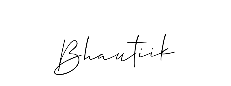 Make a beautiful signature design for name Bhautiik. With this signature (Allison_Script) style, you can create a handwritten signature for free. Bhautiik signature style 2 images and pictures png