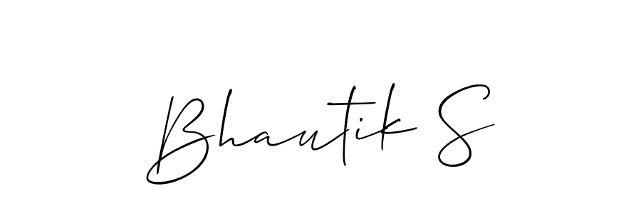 How to make Bhautik S signature? Allison_Script is a professional autograph style. Create handwritten signature for Bhautik S name. Bhautik S signature style 2 images and pictures png