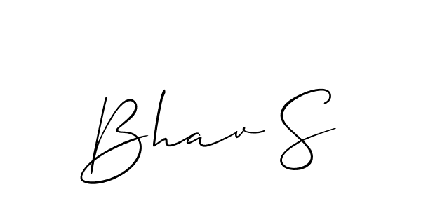 Design your own signature with our free online signature maker. With this signature software, you can create a handwritten (Allison_Script) signature for name Bhav S. Bhav S signature style 2 images and pictures png