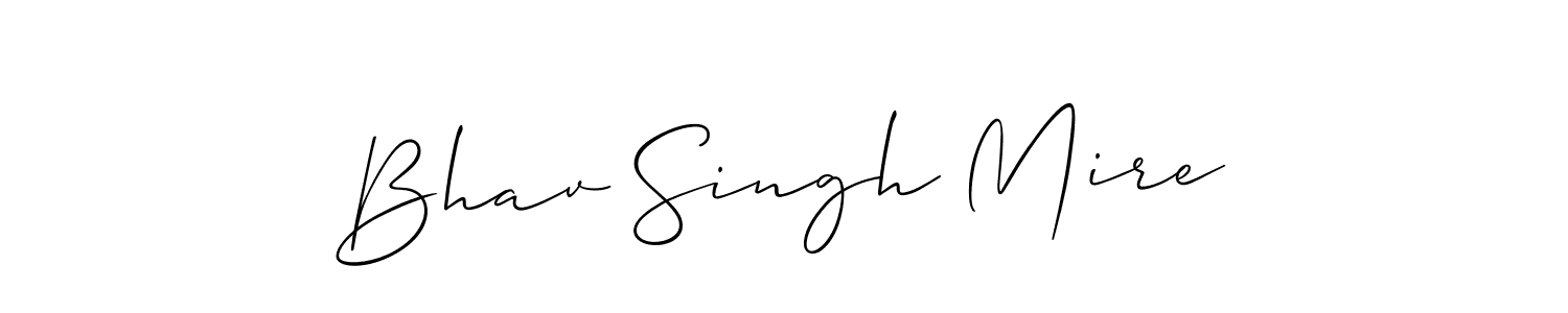 Design your own signature with our free online signature maker. With this signature software, you can create a handwritten (Allison_Script) signature for name Bhav Singh Mire. Bhav Singh Mire signature style 2 images and pictures png