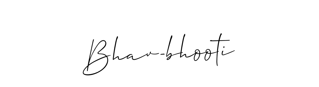 Create a beautiful signature design for name Bhav-bhooti. With this signature (Allison_Script) fonts, you can make a handwritten signature for free. Bhav-bhooti signature style 2 images and pictures png