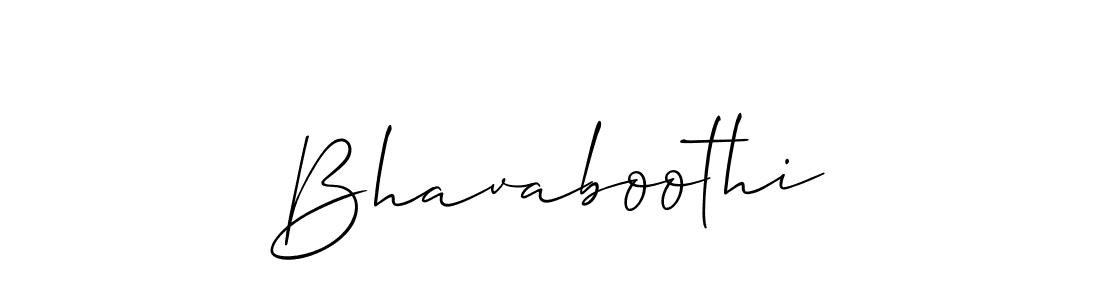 How to make Bhavaboothi signature? Allison_Script is a professional autograph style. Create handwritten signature for Bhavaboothi name. Bhavaboothi signature style 2 images and pictures png