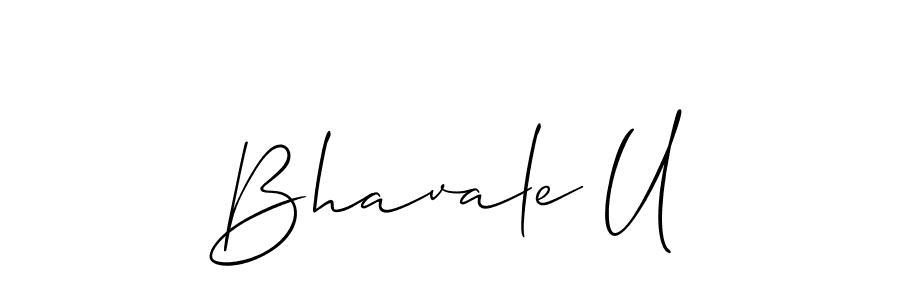 Bhavale U stylish signature style. Best Handwritten Sign (Allison_Script) for my name. Handwritten Signature Collection Ideas for my name Bhavale U. Bhavale U signature style 2 images and pictures png