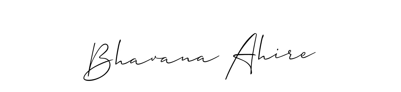 Design your own signature with our free online signature maker. With this signature software, you can create a handwritten (Allison_Script) signature for name Bhavana Ahire. Bhavana Ahire signature style 2 images and pictures png