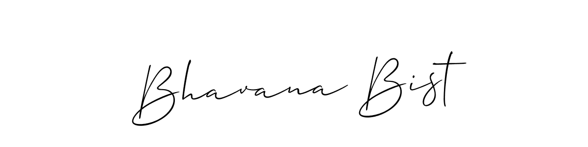 Create a beautiful signature design for name Bhavana Bist. With this signature (Allison_Script) fonts, you can make a handwritten signature for free. Bhavana Bist signature style 2 images and pictures png