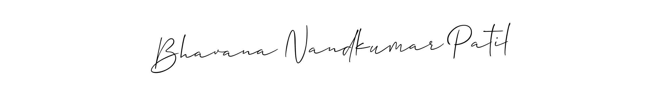 Make a beautiful signature design for name Bhavana Nandkumar Patil. With this signature (Allison_Script) style, you can create a handwritten signature for free. Bhavana Nandkumar Patil signature style 2 images and pictures png