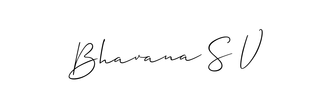 Design your own signature with our free online signature maker. With this signature software, you can create a handwritten (Allison_Script) signature for name Bhavana S V. Bhavana S V signature style 2 images and pictures png