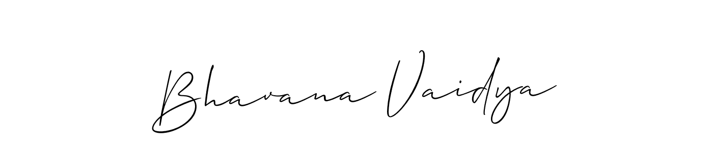 Design your own signature with our free online signature maker. With this signature software, you can create a handwritten (Allison_Script) signature for name Bhavana Vaidya. Bhavana Vaidya signature style 2 images and pictures png