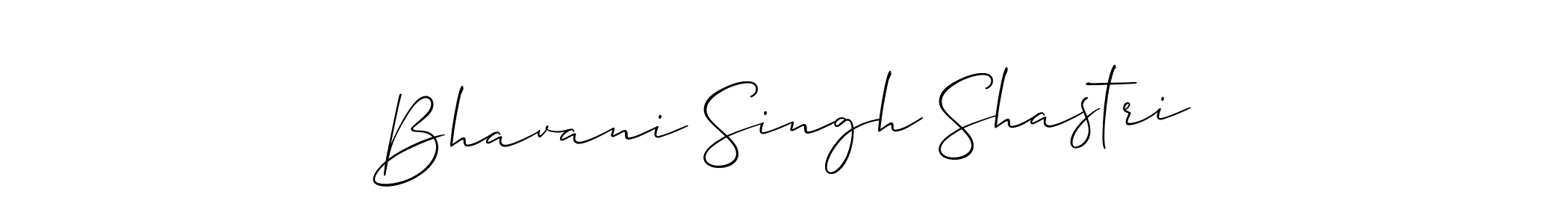 The best way (Allison_Script) to make a short signature is to pick only two or three words in your name. The name Bhavani Singh Shastri include a total of six letters. For converting this name. Bhavani Singh Shastri signature style 2 images and pictures png