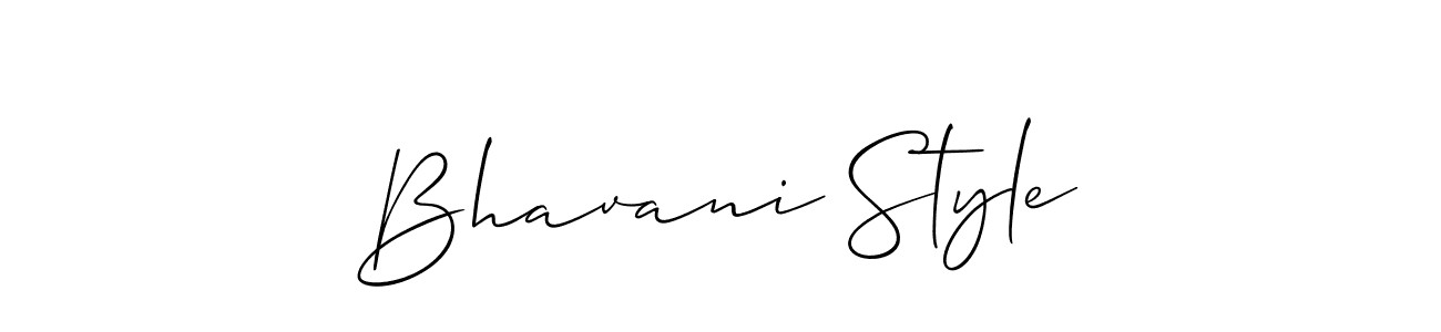 How to make Bhavani Style signature? Allison_Script is a professional autograph style. Create handwritten signature for Bhavani Style name. Bhavani Style signature style 2 images and pictures png