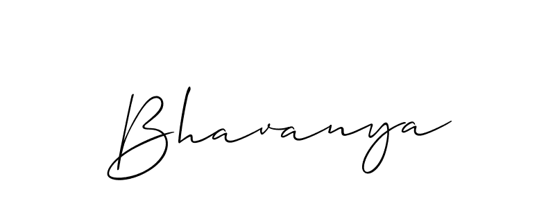 Design your own signature with our free online signature maker. With this signature software, you can create a handwritten (Allison_Script) signature for name Bhavanya. Bhavanya signature style 2 images and pictures png