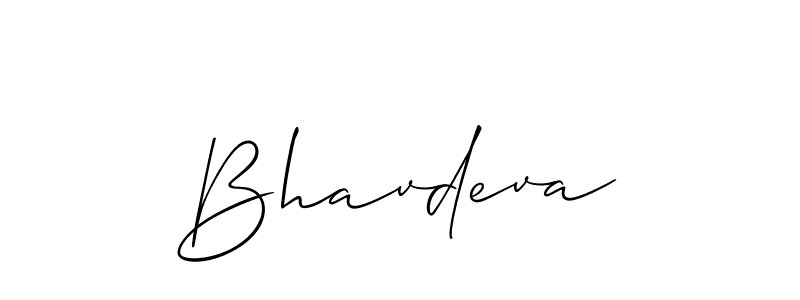 You should practise on your own different ways (Allison_Script) to write your name (Bhavdeva) in signature. don't let someone else do it for you. Bhavdeva signature style 2 images and pictures png