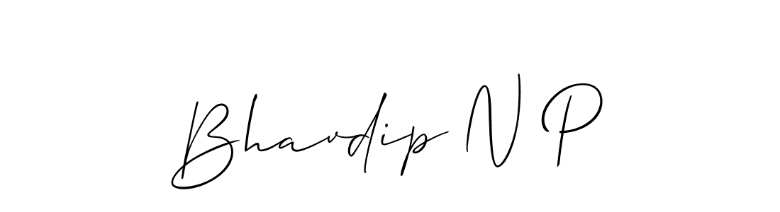 How to Draw Bhavdip N P signature style? Allison_Script is a latest design signature styles for name Bhavdip N P. Bhavdip N P signature style 2 images and pictures png