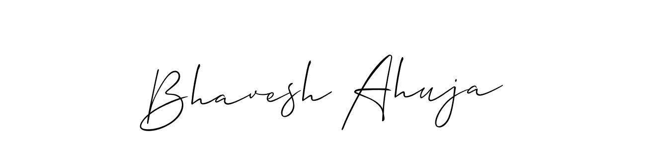 Create a beautiful signature design for name Bhavesh Ahuja. With this signature (Allison_Script) fonts, you can make a handwritten signature for free. Bhavesh Ahuja signature style 2 images and pictures png