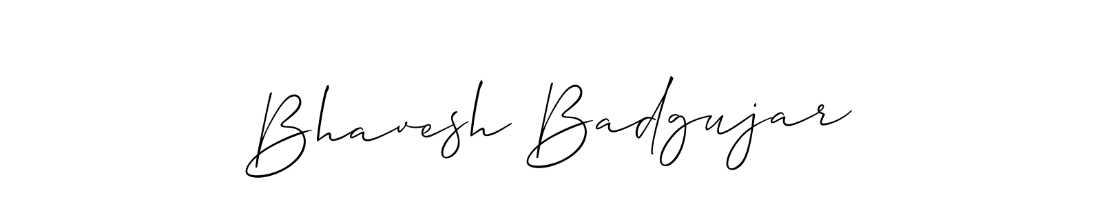 if you are searching for the best signature style for your name Bhavesh Badgujar. so please give up your signature search. here we have designed multiple signature styles  using Allison_Script. Bhavesh Badgujar signature style 2 images and pictures png