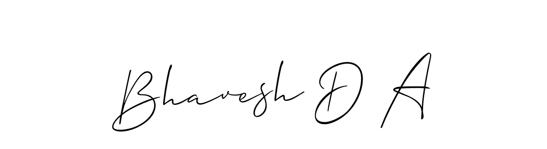 Create a beautiful signature design for name Bhavesh D A. With this signature (Allison_Script) fonts, you can make a handwritten signature for free. Bhavesh D A signature style 2 images and pictures png