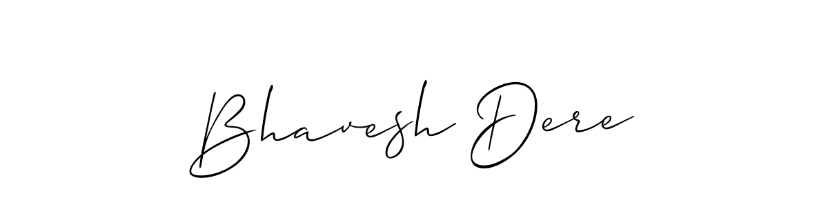 Design your own signature with our free online signature maker. With this signature software, you can create a handwritten (Allison_Script) signature for name Bhavesh Dere. Bhavesh Dere signature style 2 images and pictures png