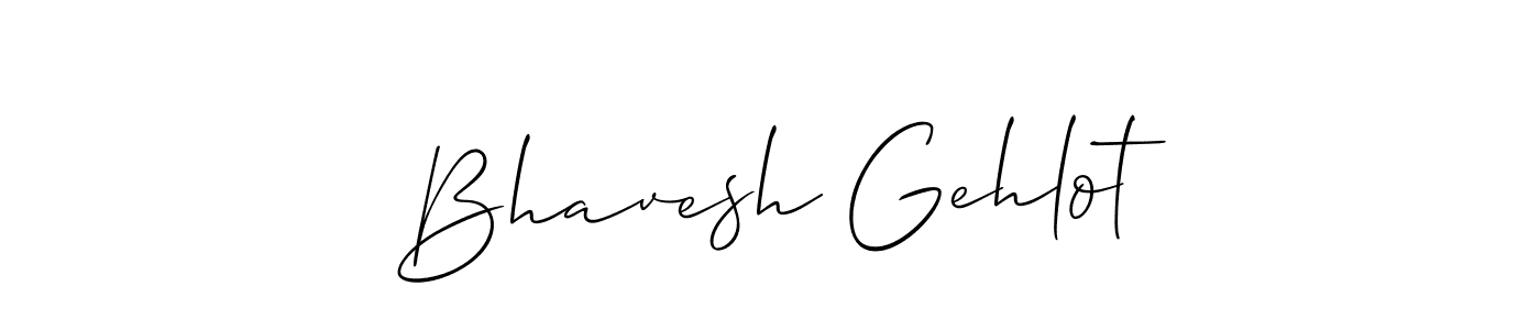 It looks lik you need a new signature style for name Bhavesh Gehlot. Design unique handwritten (Allison_Script) signature with our free signature maker in just a few clicks. Bhavesh Gehlot signature style 2 images and pictures png